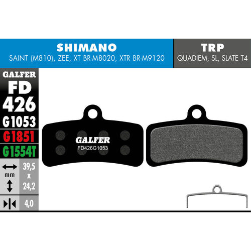 Galfer Disc Brake Pad to fit Shimano XTR 9120, Saint, Zee