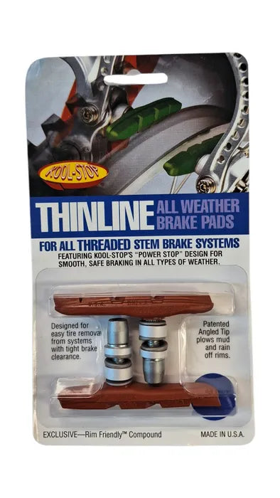 Kool Stop Thinline Salmon Threaded Brake Pad