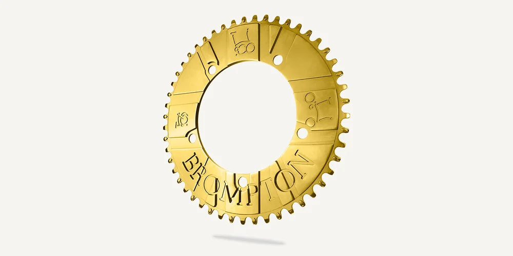 Bespoke Chainring - Brompton Flag - Ti Gold - Narrow-Wide