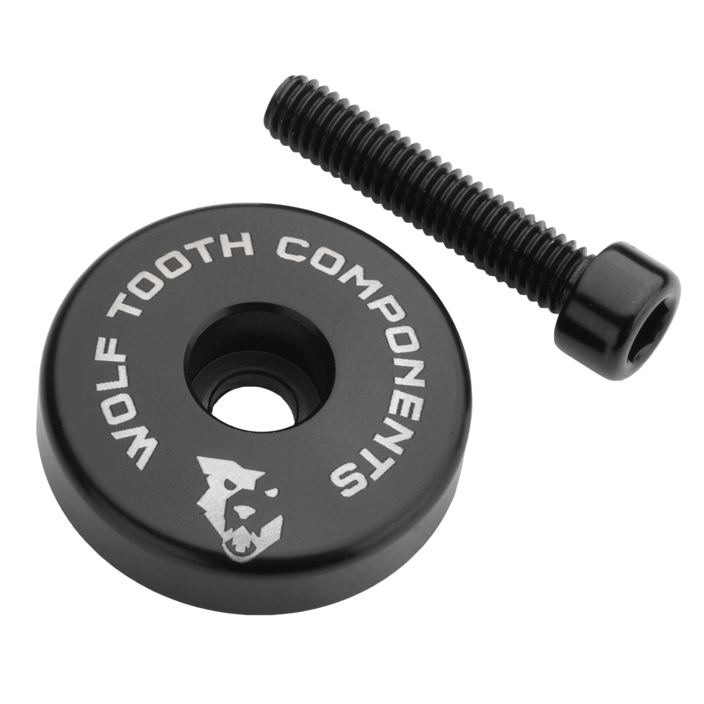 Wolf Tooth Ultralight Stem Cap with Integrated Spacer Black