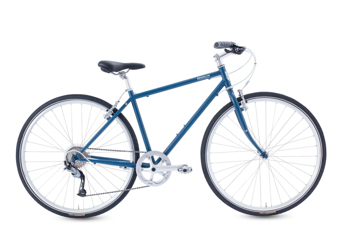 Lorimer Hybrid Bike | Lorimer Hybrid Commuter Bicycle  Matte Denim / 18/L 9-LOR-MD-18